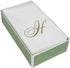 Caspari Pack of 24 White Pearl & Gold Paper Linen Guest Towel Napkins, Letter H