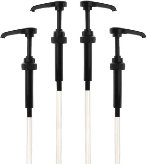 Black Coffee Syrup Pump for 750ml Bottles, Pack of 4, Fits Upouria, Torani, DaVinci, Monin, and Jordan's Skinny Syrups