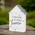 Rustic House-Shaped Mini Wood Block Sign - "I Choose to Stay Home" 3"W x 4"H x 1"D