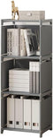 RIIPOO Versatile 3-Cube Storage Organizer Shelves for Bedroom Closet, Space-Saving 4-Layer Bookshelf |