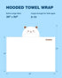 50''L 35''W 6-10, ZIONOR Hooded Bath Towel for Kids - x Extra-Large Hooded Towels for Big Kids Kids Beach Towels Made