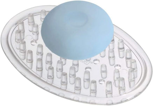 iDesign Plastic Soap Saver, Holder Tray for Bathroom Counter, Shower, Kitchen, 0.75