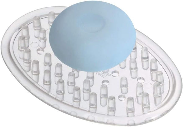 iDesign Plastic Soap Saver, Holder Tray for Bathroom Counter, Shower, Kitchen, 0.75
