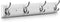 Coat Rack Wall Mounted White, 17" Wooden Modern Coat Hanger with 4 Hooks, Heavy Duty Zinc Alloy Wall Hook Rack