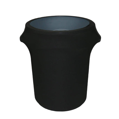 YOUR CHAIR COVERS - 32 Gallon Stretch Spandex Fitted Trash Can Cover - Black