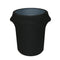 YOUR CHAIR COVERS - 32 Gallon Stretch Spandex Fitted Trash Can Cover - Black