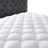 Taupiri Twin XL Quilted Mattress Pad Cover, Deep Pocket (8"-21"), Cooling Soft Pillowtop, White