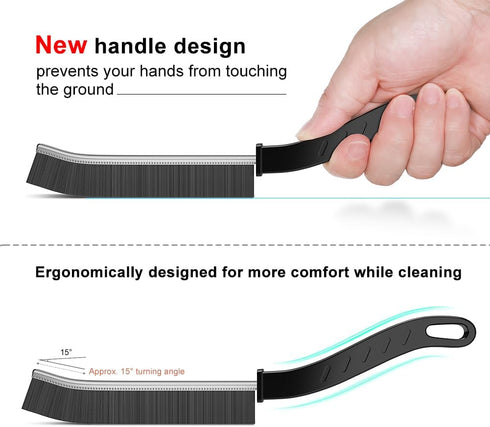 Hard Bristle Crevice Cleaning Brush, Small Gap Cleaning Brush for Toilet, Home, Bathtub, Sink, Household - 3 Pcs