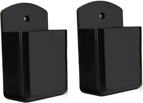 Pack of 2 Self Adhesive TV Air Conditioner Remote Control Holder - Wall Mount Storage Box Organizer