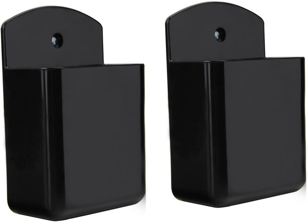 Pack of 2 Self Adhesive TV Air Conditioner Remote Control Holder - Wall Mount Storage Box Organizer