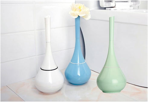 INCHANT Toilet Brush with Holder, Bathroom Detachable Toilet Brush - Blue