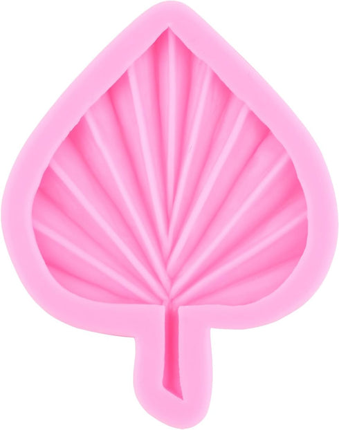 Fan Leaf Fondant Mold, Palm Leaf Silicone Mold for Cake Decorating, Hawaiian Tropical Leaf Candy Mold