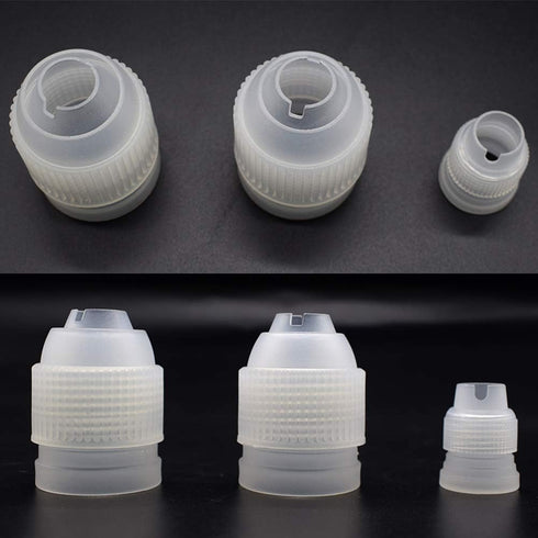 6 Pack Piping Nozzles Coupler, Cake Decorating Tools, 3 Size Couplers for Icing Nozzles