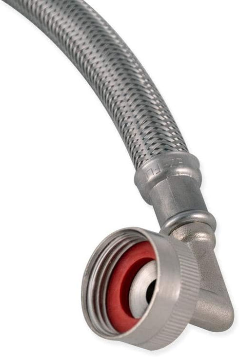 Eastman Washing Machine Connector, Pack of 2, 3/4 Inch FHT Connection, 5 Foot Braided Stainless Steel Hoses