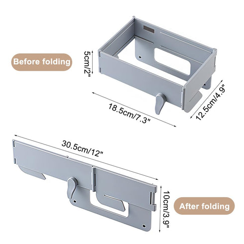 MiOYOOW Foldable Trash Bag Holder, Hanging Waste Garbage Can Rack Magnetic Closure Waste Bag Hanger Racks with Fixing