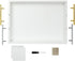 15.7" 11.8" 3.1" Juvale Ottoman Tray with Coasters & Interchangeable Gold & Silver Handles - x x - White Rustic Wood