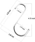 14 Pcs Heavy Duty 4.7 Inches Extra Large S Shape Hooks, Heavy-Duty Metal Hanging Hooks for Kitchenware and Gardening