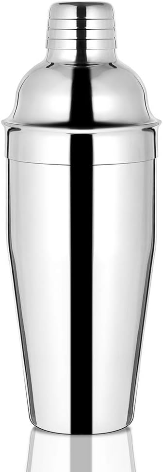 Bar Cocktail Shaker - 24 oz Stainless Steel Martini Shaker Drink Mixer with Built-In Strainer for Bartending