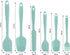 Light Green Silicone Spatulas Set, Heat Resistant Rubber Spoon Spatula, Non-Stick Scrapers for Baking Mixing