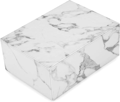 PU Leather Tissue Box Cover, Multifunctional Holder with Stationery Remote Control Box, Stylish Desktop Tissue Paper