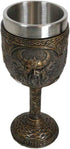 Ebros Norse Mythology Viking Alfather Odin God Of Asgard, 7oz Resin Wine Goblet Chalice with Stainless Steel Liner