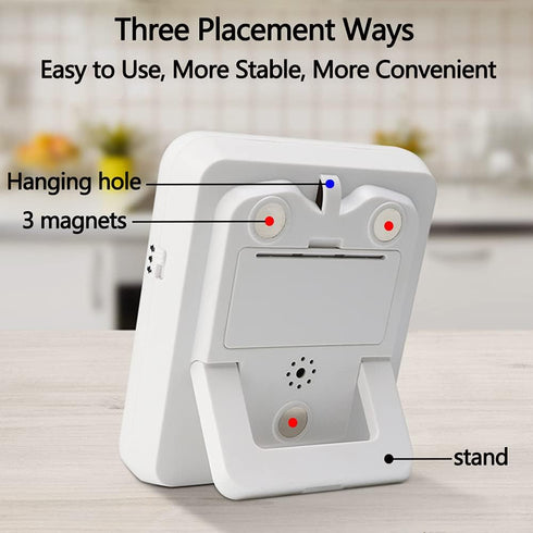 FCXJTU Digital Dual Kitchen Timer, 3 Channels Count UP/Down Timer, Large Display, Loud Volume Alarm, Battery Included