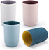 PNDID 4 Pieces Plastic Bathroom Tumblers, Unbreakable Toothbrush Cup, Plastic Mouthwash Cup Toothbrush