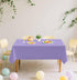 2 Pack 54 108 SietDESEO Light Purple Plastic Tablecloth Rectangle x Lavender Disposable Table Cloth Plastic Lavender