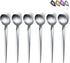 Teaspoons 6 Piece - 6.6'' Stainless Steel Small Spoons, Tea Spoons for Home, Kitchen, Dishwasher Safe