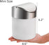 ZOOFOX 2 Pack Mini Trash Can, White Stainless Steel Garbage Bin with Swing Lid, Small Countertop Trash Can for Home, Office, Kitchen, Vanity Tabletop, Bedroom, Car by ZOOFOX