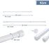 2 Pack Spring Tension Curtain Rod Adjustable 28-43 Inches, 5/8" Diameter, White