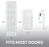 HOME GENIE 24 Pocket Strong Space Saving Over Door Shoe Organizer, Holds Up to 40 Pounds, White