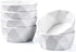 DELLING 8 oz Ramekins Set of 6, Porcelain Geometric Style for Baking Souffle, Ice Cream, Snack, Charcuterie Bowls, Oven