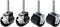 King's Brand Heavy Duty Caster Wheels for Bed Frame, Set of 4 (2 Locking & 2 Non Locking)