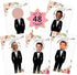 Floral Bridal Shower Games - Who Has The Groom Scratch Off Cards for 48 Guests, Rose Gold White