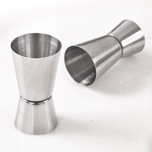 Newk Double Jigger for Bartending, 1/2 & 1 Oz (15 & 30 ML) Stainless Steel Cocktail Measuring Jigger, Set of 4