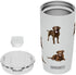 SERENGETI 20 Oz. Stainless Steel Tumbler, Vacuum Insulated with Spill Proof Lid, 3D Print, Chocolate Labrador