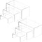 NIUBEE Acrylic Display Risers Stand 2 Sets,3 Steps Clear Riser Shelf Showcase