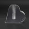24k Rose Display Stand - Heart-Shaped Stand for Single Real Roses or Artificial Flower Base, Transparent Shelf Support