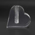 24k Rose Display Stand - Heart-Shaped Stand for Single Real Roses or Artificial Flower Base, Transparent Shelf Support