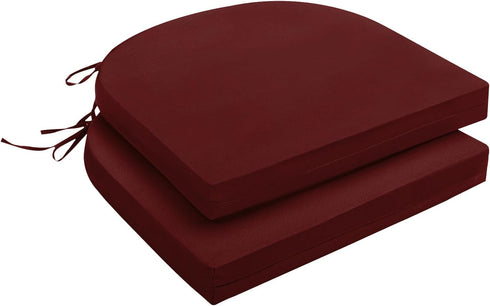 downluxe Outdoor Chair Cushions Set of 2 for Patio Furniture, Water-Resistant Patio
