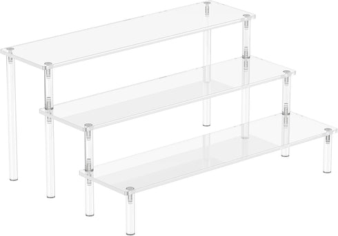 Aredpoook Acrylic Display Risers, 3 Tier Perfume Organizer Stand, Clear Cupcake Stand Holder,