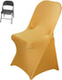 Elegant Gold Spandex Folding Chair Cover for Weddings and Events