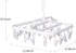 Foldable Clip Hangers with 26 Drying Clips, Plastic Laundry Clip and Drip Drying Hanger for Socks, Bras, White