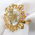 Tangpan 10pcs Gold-Light Rhinestones Napkin Rings for Weddings, Shiny Pearl Napkin Rings