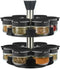 Aurakoa 360 rotating 2 tier 12 jars spice rack (12 spice jars) Revolving
