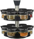 Aurakoa 360 rotating 2 tier 12 jars spice rack (12 spice jars) Revolving