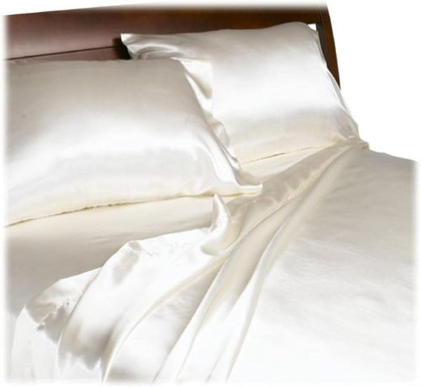 Royal Opulence Divatex Satin King Sheet Set, Ivory