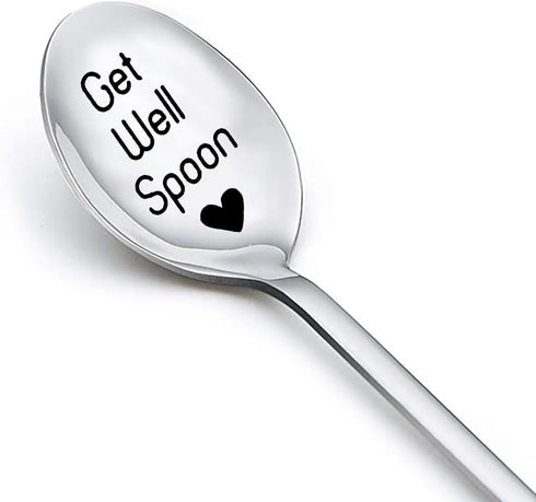Get Well Soon Gifts Spoon - Friendship Gifts for Best Friend, Inspirational Cheer Up Gifts for Surgery Recovery