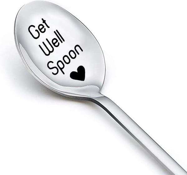 Get Well Soon Gifts Spoon - Friendship Gifts for Best Friend, Inspirational Cheer Up Gifts for Surgery Recovery